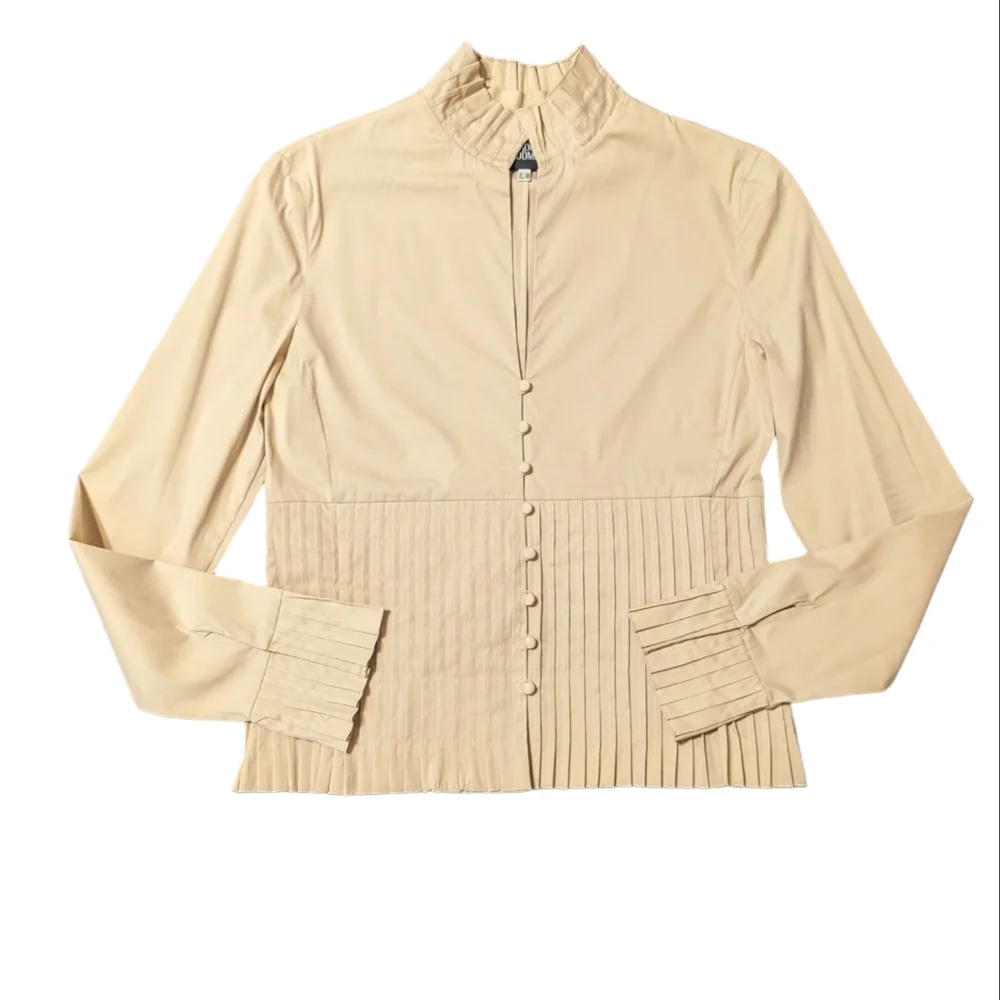 Akris Pleated Button Down Shirt - Picture 1 of 9